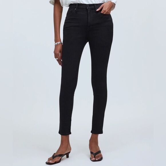 Madewell 10” High Riser Skinny Skinny Jeans Black - Picture 2 of 11